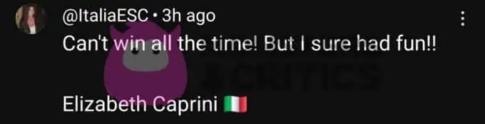 una concorrente della ruota della fortuna commenta il suo video su YouTube
