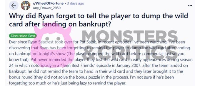   Wheel of Fortune -fan poster om Ryan Seacrest på Reddit