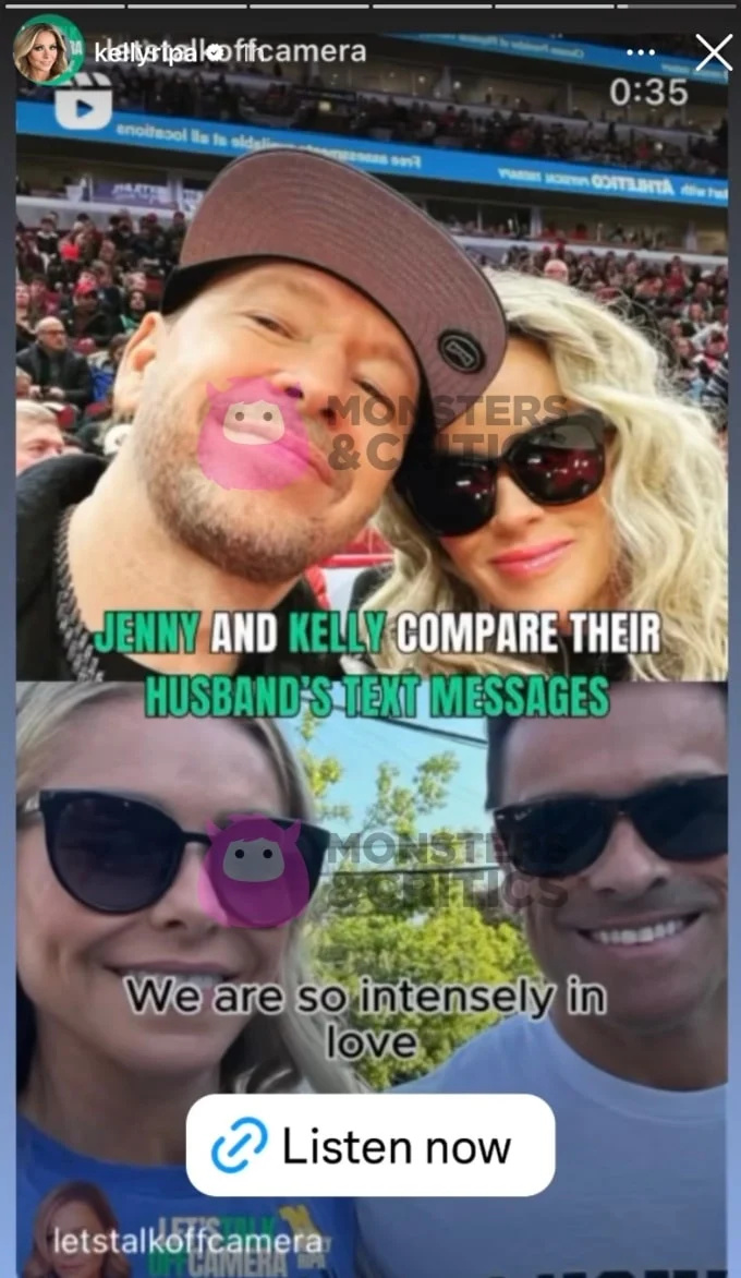   Kelly Ripa jagas fotot endast ja Mark Consuelosest ning teisest paarist, Donnie Whalbergist ja Jenny McCarthyst
