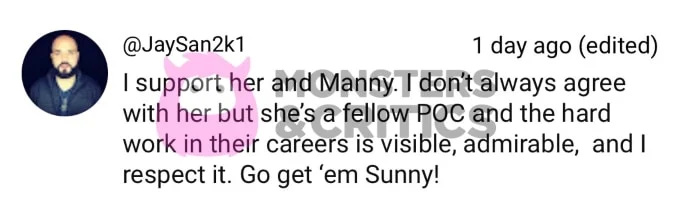   Comentários de fãs sobre Sunny Hostin e Manny Hostin