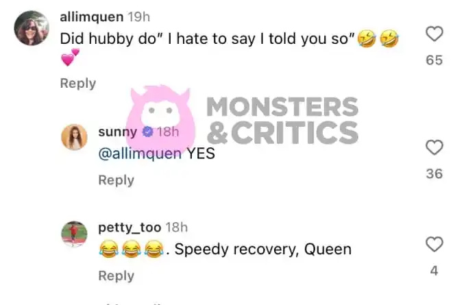   Uma fã perguntou a Sunny Hostin se ela recebeu um eu te avisei do marido.