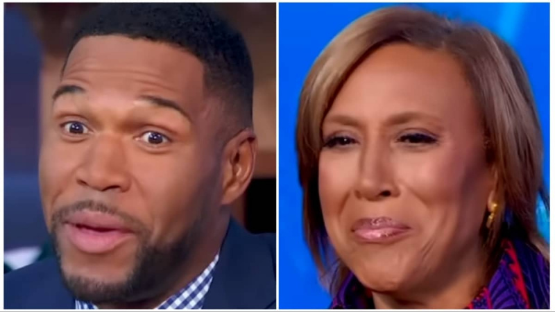 يستشهد مايكل ستراهان وروبن روبرتس برد فعل النجم المشارك في GMA 'غير المتوقع' على هدية العيد