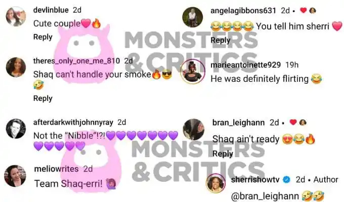 sherri pastore's talk show fans comment on her instagram reel regarding shaq