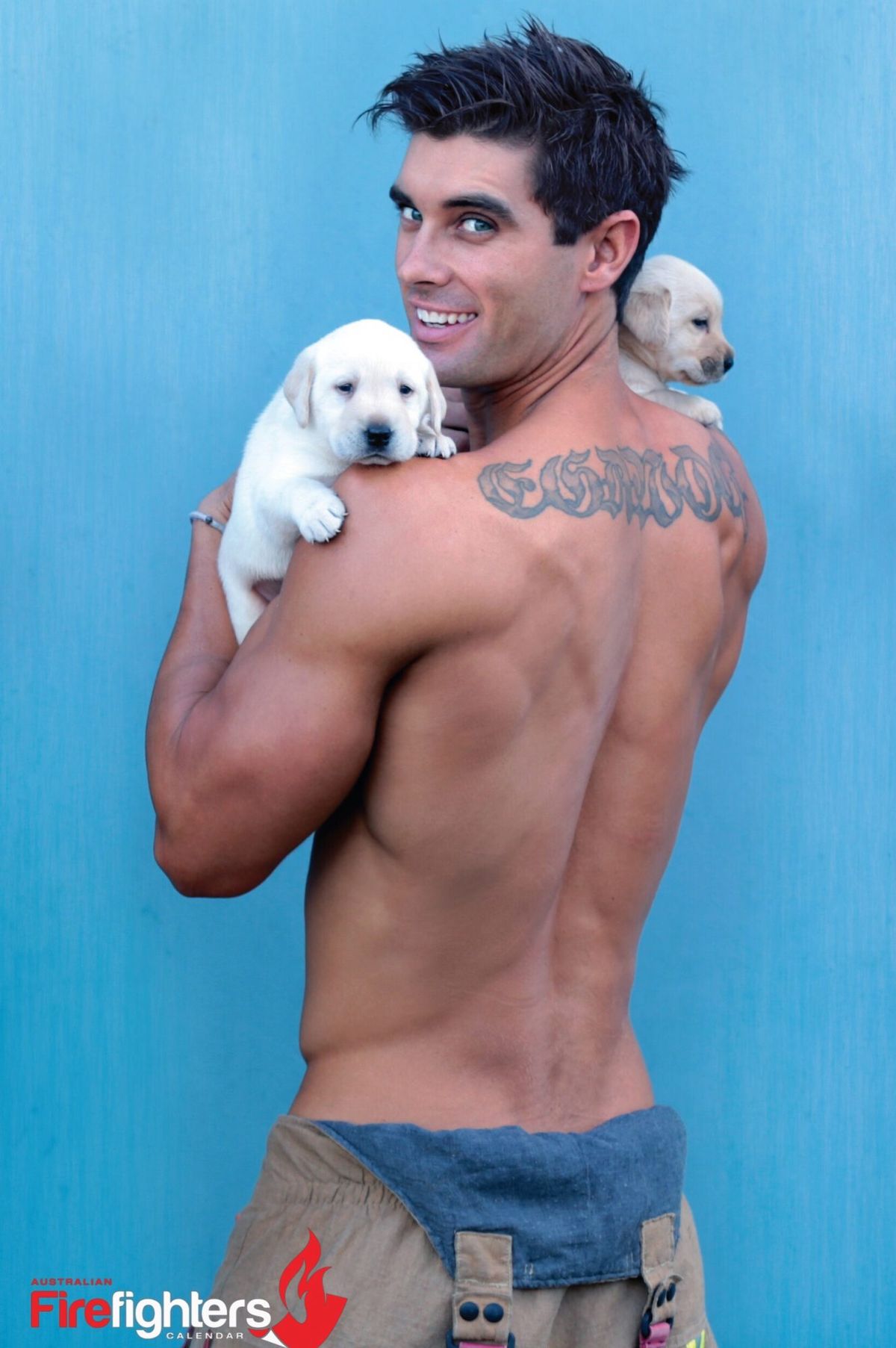 Firefighter Puppy Calendar Cover - Legge inn